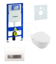 Geberit Duofix Sada pro zvsn WC + klozet a sedtko softclose Villeroy & Boch - sada s tlatkem Sigma50, vpl bl 111.300.00.5 NB8