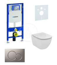 Geberit Duofix Sada pro zvsn WC + klozet a sedtko softclose Ideal Standard Tesi - sada s tlatkem Sigma01, chrom 111.300.00.5 NE2