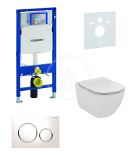 Geberit Duofix Sada pro zvsn WC + klozet a sedtko softclose Ideal Standard Tesi - sada s tlatkem Sigma20, bl/leskl chrom/bl 111.300.00.5 NE4