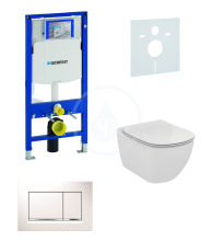 Geberit Duofix Sada pro zvsn WC + klozet a sedtko softclose Ideal Standard Tesi - sada s tlatkem Sigma30, bl/leskl chrom/bl 111.300.00.5 NE5