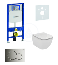 Geberit Duofix Sada pro zvsn WC + klozet a sedtko Ideal Standard Tesi - sada s tlatkem Sigma01, chrom 111.300.00.5 NF2