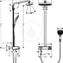 Showerpipe 300 2jet EcoSmart, termostatick sprchov baterie, sprchov rameno 380 mm, bl/chrom