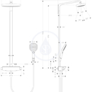 Showerpipe 300 2jet EcoSmart, termostatick sprchov baterie, sprchov rameno 380 mm, chrom