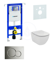 Geberit Duofix Sada pro zvsn WC + klozet a sedtko softclose Ideal Standard Tesi - sada s tlatkem Sigma01, chrom 111.355.00.5 NE2