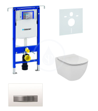 Geberit Duofix Sada pro zvsn WC + klozet a sedtko softclose Ideal Standard Tesi - sada s tlatkem Sigma50, vpl bl 111.355.00.5 NE8