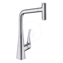 Hansgrohe Metris Select Pkov dezov baterie 320 s vytahovacm vtokem, vzhled nerezu 14884800