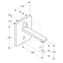 Elektronick umyvadlov baterie pod omtku, chrom