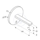 Elektronick umyvadlov baterie pod omtku, chrom