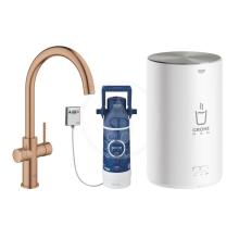 Grohe Red Dezov baterie Duo s ohevem vody a filtrac, zsobnk M, kartovan Warm Sunset 30083DL1