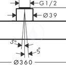 Horn sprcha 360, 1jet, kartovan bronz