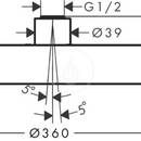 Horn sprcha 360, 1jet, matn bl