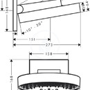 Horn sprcha 250 s pipojenm, 3jet, chrom