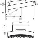 Horn sprcha 250 s pipojenm, 3jet, EcoSmart, chrom