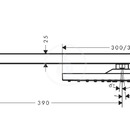 Horn sprcha E 300 s ramenem, kartovan bronz