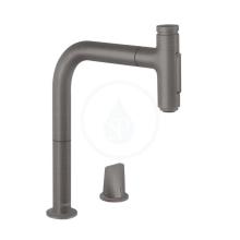 Hansgrohe M71 Dezov baterie M7120-H200 s vsuvnou sprkou, 2-otvorov instalace, sBOX, kartovan ern chrom 73818340