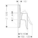 P�kov� sprchov� baterie pod om�tku, chrom