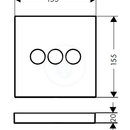 Ventil pod omtku pro 3 spotebie, chrom