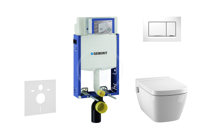 Set pedstnov instalace, sprchovac toalety a sedtka Tece, tlatka Sigma30, Rimless, SoftClose, bl/chrom