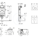 Set pedstnov instalace, klozetu a sedtka Ideal Standard, tlatka Sigma20, Aquablade, SoftClose, bl/chrom