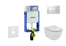 Geberit Kombifix Set pedstnov instalace, klozetu a sedtka Ideal Standard, tlatka Sigma30, Aquablade, SoftClose, chrom mat/chrom 110.302.00.5 NU7