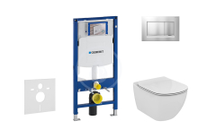 Geberit Duofix Set pedstnov instalace, klozetu a sedtka Ideal Standard, tlatka Sigma30, Aquablade, SoftClose, chrom mat/chrom 111.300.00.5 NU7