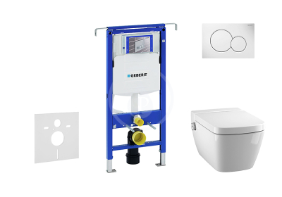 Set pedstnov instalace, sprchovac toalety a sedtka Tece, tlatka Sigma01, Rimless, SoftClose, alpsk bl