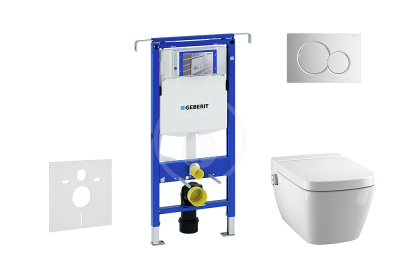 Set pedstnov instalace, sprchovac toalety a sedtka Tece, tlatka Sigma01, Rimless, SoftClose, leskl chrom