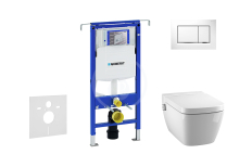 Geberit Duofix Set pedstnov instalace, sprchovac toalety a sedtka Tece, tlatka Sigma30, Rimless, SoftClose, bl/chrom 111.355.00.5 NT5