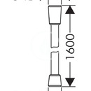 Sprchov hadice 1600 mm, matn ern