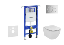 Geberit Duofix Set pedstnov instalace, klozetu a sedtka Ideal Standard, tlatka Sigma01, Aquablade, SoftClose, leskl chrom 111.355.00.5 NU2