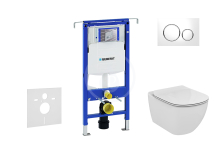 Geberit Duofix Set pedstnov instalace, klozetu a sedtka Ideal Standard, tlatka Sigma20, Aquablade, SoftClose, bl/chrom 111.355.00.5 NU4