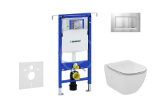 Geberit Duofix Set pedstnov instalace, klozetu a sedtka Ideal Standard, tlatka Sigma30, Aquablade, SoftClose, chrom mat/chrom 111.355.00.5 NU7