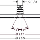 Hlavov sprcha 280, kartovan bronz