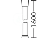 Sprchov hadice Isiflex 1,60 m, kartovan bronz