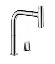 Hansgrohe M71 Dezov baterie Metris Select s vsuvnou sprkou, 2-otvorov instalace, chrom 73819000