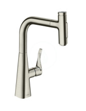 Hansgrohe M71 Dezov baterie Metris Select s vsuvnou sprkou, vzhled nerezu 73822800