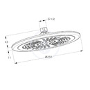 Talov horn sprcha, prmr 250 mm, chrom