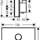 Termostatick sprchov baterie pod omtku, ern/chrom