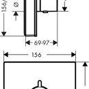 Termostatick sprchov baterie Highflow pod omtku, ern/chrom