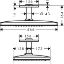 Horn sprcha 460 2jet se stropnm ppojem 100 mm, bl/chrom