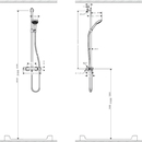 Sprchov souprava Multi SemiPipe, bl/chrom