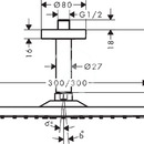 Horn sprcha E 300, 1jet, matn ern