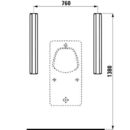 Urinlov dlc stna, 460 x 90 mm, bl