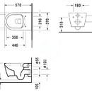 Zvsn WC se sedtkem SoftClose, Rimless, s WonderGliss, alpsk bl