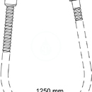 Sprchov hadice Metalflex 1250 mm, chrom