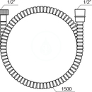 Sprchov hadice 911.00, dlka 1500 mm, nerez