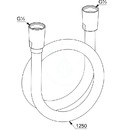 Sprchov hadice Suparaflex 1250 mm, matn ern