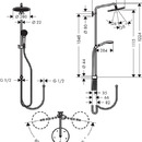 Sprchov souprava 280 1jet Showerpipe pro renovace, chrom