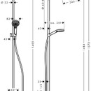 Sprchov souprava E 240 Showerpipe k van termostat, chrom