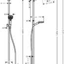 Sprchov souprava S 240 Showerpipe k van termostat, chrom